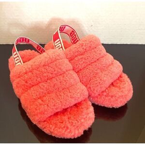 UGG Australia Women's Fluff Yeah Slide Slipper 1095119 Red Currant WMS Size 5